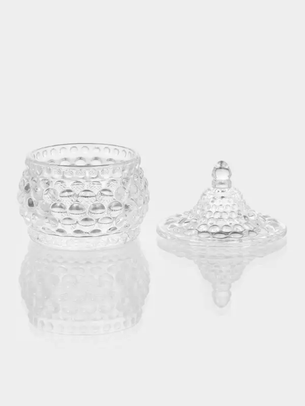 Конфетница с крышкой "Икринка" 7,5х9,5 см, прозрачная
