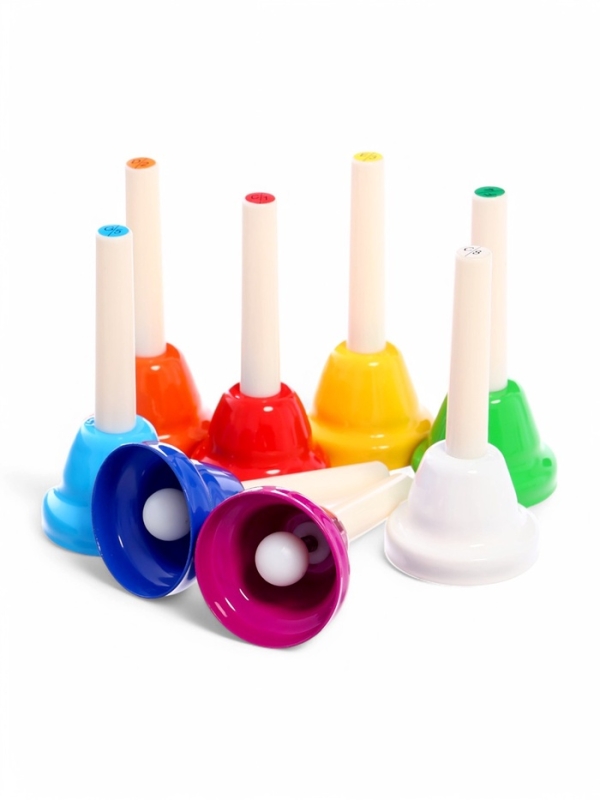 Музыкальные диатонические колокольчики, набор 8 шт., 4 мелодии для изучения