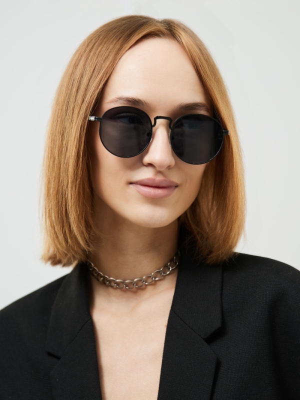 Очки солнечные круглые, uv 400, ширина 14 см, дужка 14 см