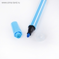 Фломастеры, 12 цветов, толстые, с печатью, вентилируемый колпачок, МИКС