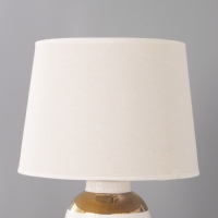 Настольная лампа "Бабл" 1х15Вт Е14 белый/золото 28х28х44см