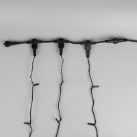 Гирлянда &laquo;Клип-лайт&raquo; 3 нити по 20 м, IP44, УМС, тёмная нить, 399 LED, свечение тёплое белое, мерцание всех светодиодов, 24 В