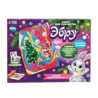 Набор для рисования эбру на новый год &laquo;Волшебный Новый год! Зайка&raquo;, новогодний набор для творчества