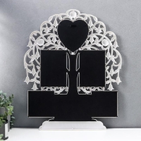 Фоторамка пластик на 6 фото 10х15 см, 13х13 см, 10х10 см "Семейное древо" белая 56х44,5 см