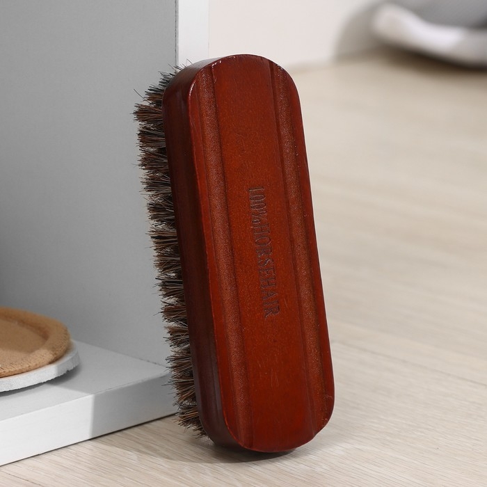 Щётка для обуви с конским волосом, 13×5×4 см Щётка для обуви с конским волосом, 13×5×4 см