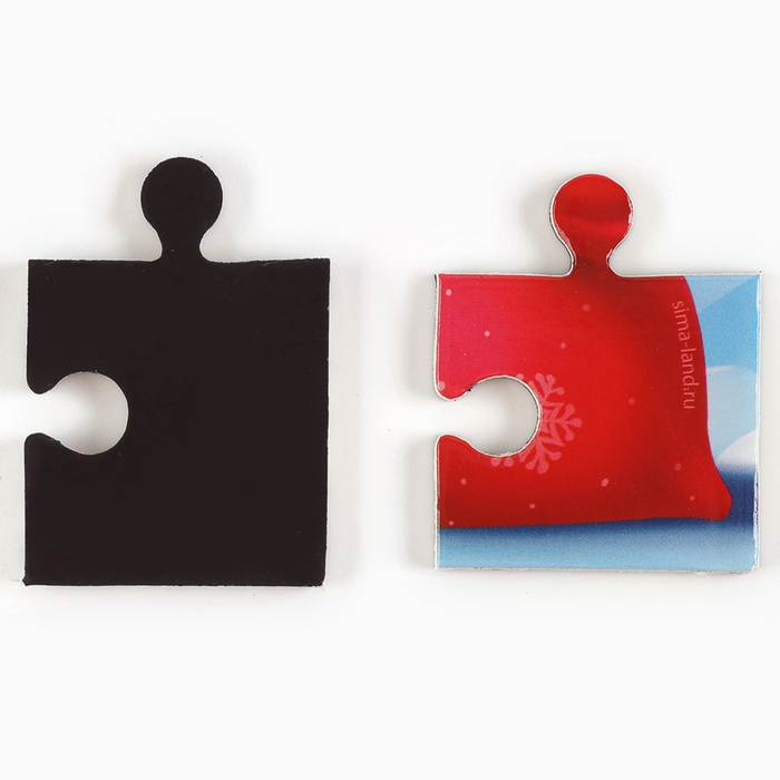 Пазл для детей магнитный деревянный &laquo;Новый год! Дед Мороз&raquo;, 21 х 15 см