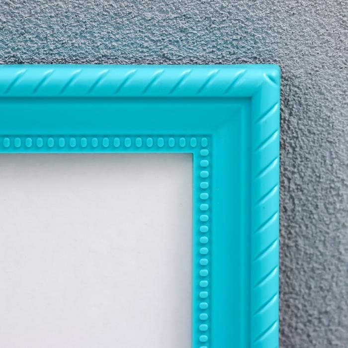 Фоторамка пластик L-1 15х21 см бирюзовый (пластиковый экран)