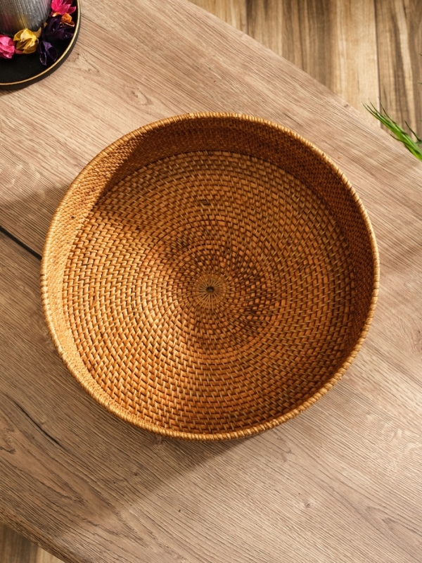 Корзина плетеная ротанг, 30х30х10 см