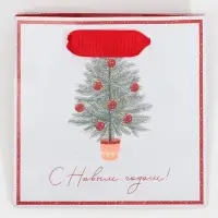 Пакет подарочный новогодний ламинированный квадратный &laquo;Новогодние сладости&raquo;, 14 х 14 х 9 см