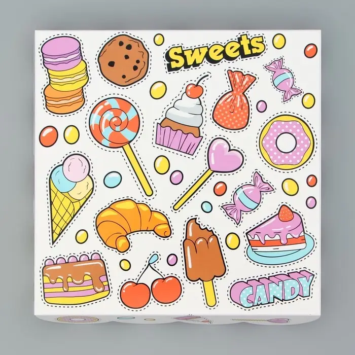 Коробка для печенья, &laquo;Сладкоежка&raquo;, 15&times;15&times;3 см