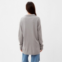 Джемпер женский MIST с воротником поло серый, р. L (48-50) Джемпер женский MIST с воротником поло серый, р. L (48-50)