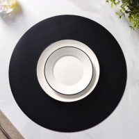 Салфетки сервировочные на стол Доляна &laquo;Спутник&raquo;, d=38 см, 4 шт, двусторонние, цвет металлический/чёрный