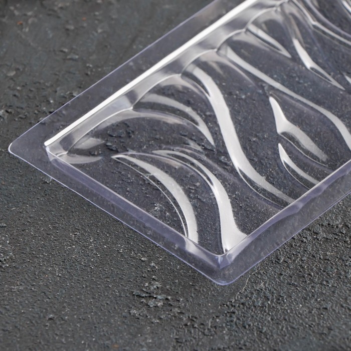 Форма для шоколада &laquo;Цунами&raquo;, пластик, 20,5&times;10,5&times;1 см, прозрачная