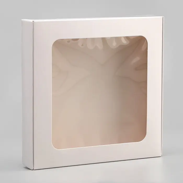 Коробка самосборная, белая, 16&times;16&times;3 см