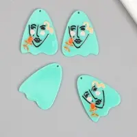 Декор для творчества акрил "Девушка с тюльпаном. Абстракция" 0,2х3,1х4 см