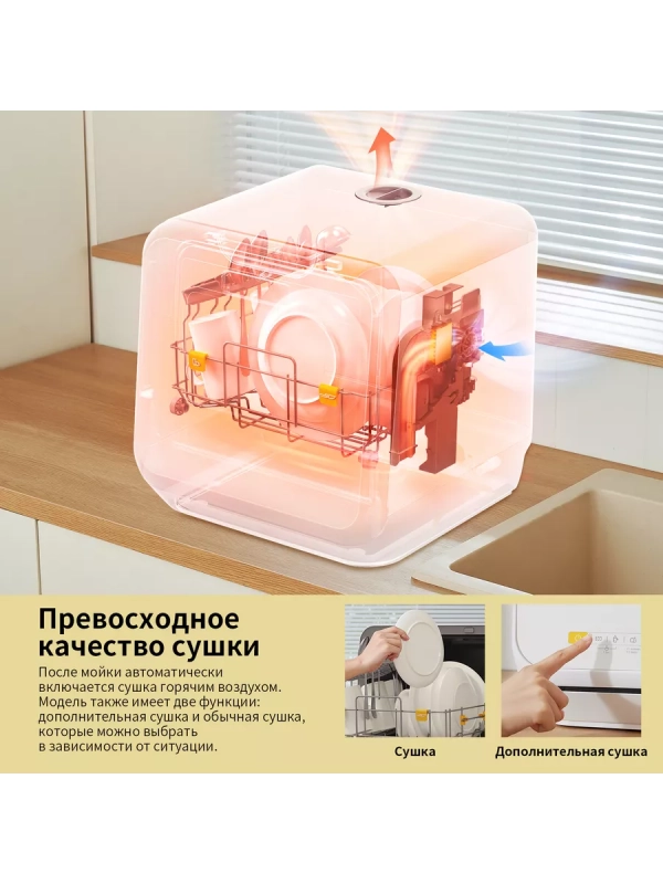 Компактная настольная посудомоечная машина CDWC421BE-i Wi-Fi