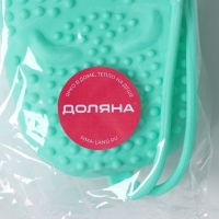 Щётка силиконовая для тела с поролоном Доляна &laquo;Мышонок&raquo;, цвет зелёный