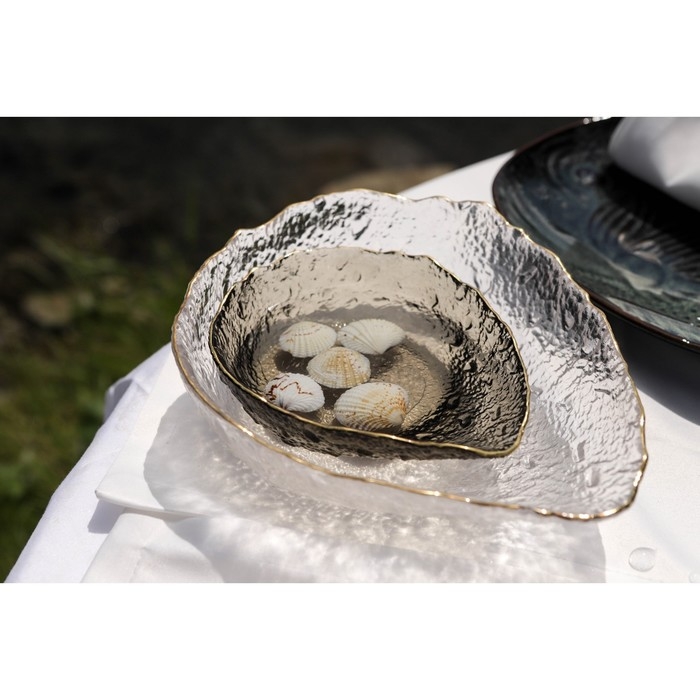 Салатник стеклянный фигурный &laquo;Ракушка&raquo;, 930 мл, 23,5&times;17,5&times;7 см