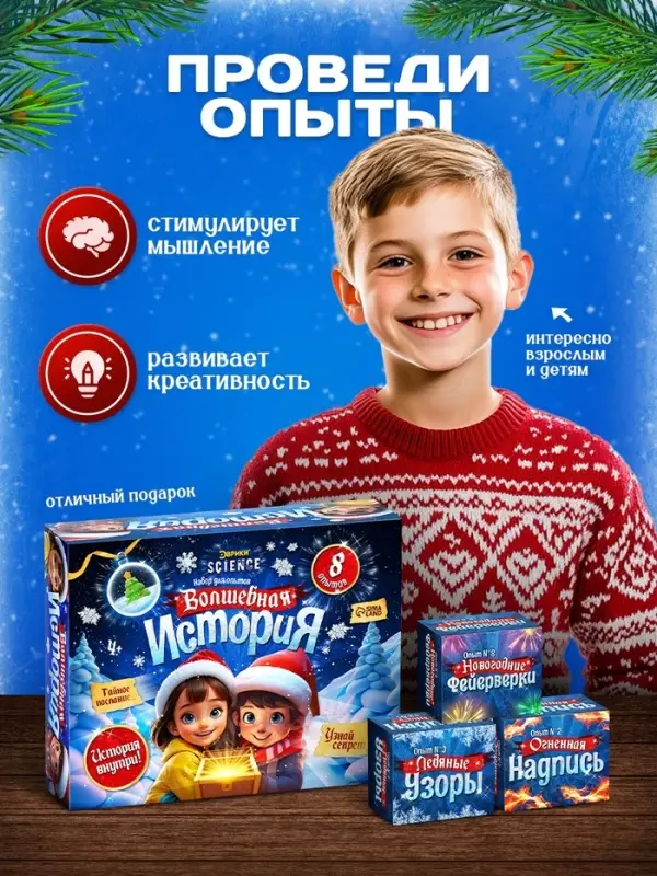 Набор для опытов &laquo;Волшебная история&raquo;, 8 опытов