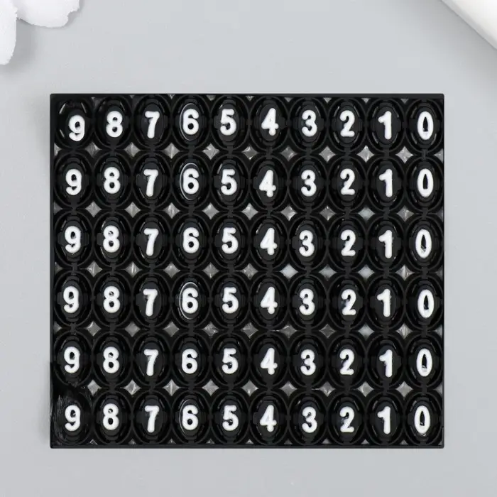 Брелок пластик "Номерной знак" чёрный 7х4 см