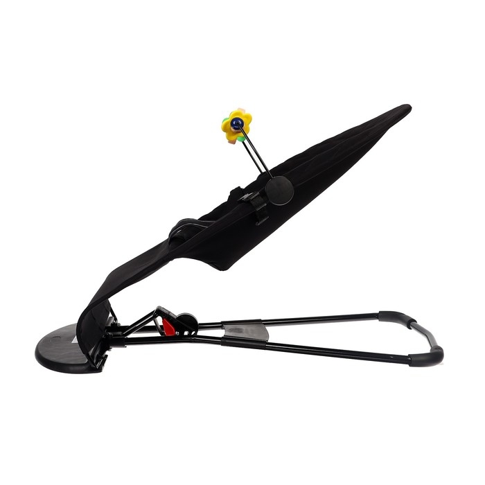 Шезлонг детский, кресло - качалка с игрушками для новорождённых &laquo;Крошка Я&raquo;, цвет чёрный