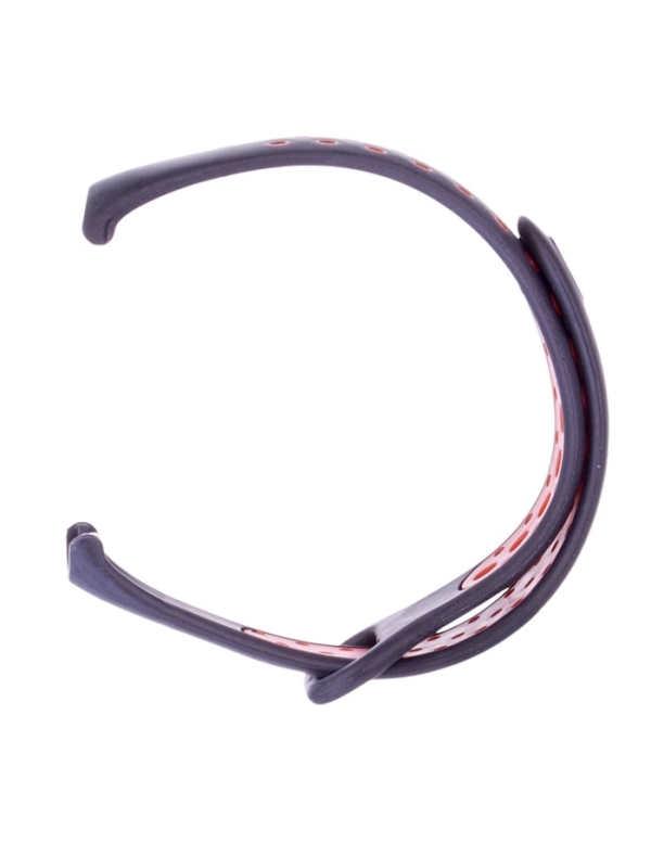 Ремешок Luazon для фитнес-браслета Mi Band 8, с перфорацией, чёрно-красный