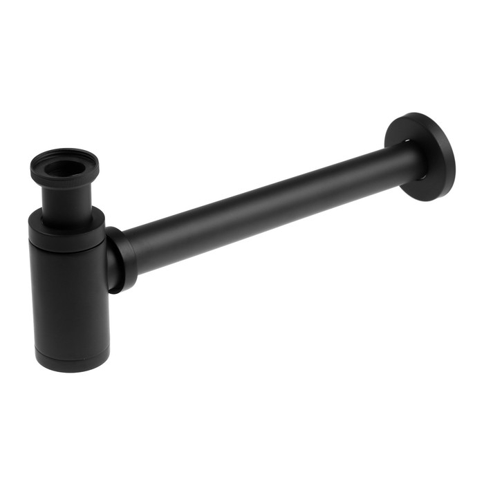 Сифон ZEIN engr, для раковины, бутылочный, цилиндрический, 1 1/4 Сифон ZEIN engr, для раковины, бутылочный, цилиндрический, 1 1/4" х 32 мм, цинк, черный