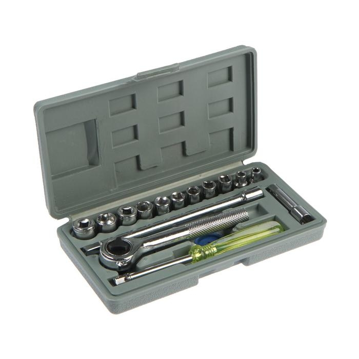 Набор инструментов в кейсе ТУНДРА, универсальный, 1/4 Набор инструментов в кейсе ТУНДРА, универсальный, 1/4", 16 предметов