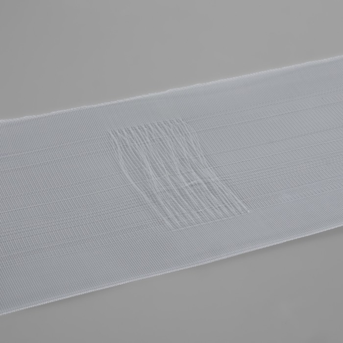 Шторная лента классическая, органза, 12 см, 50 &plusmn; 1 м, цвет прозрачный