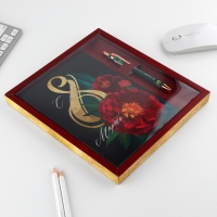 Набор &laquo;С 8 марта 2-а цветка&raquo;: ежедневник 80 листов и ручка