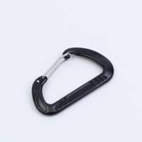 Карабин с защелкой, для альпинизма, черный, 8 см, 12 KN