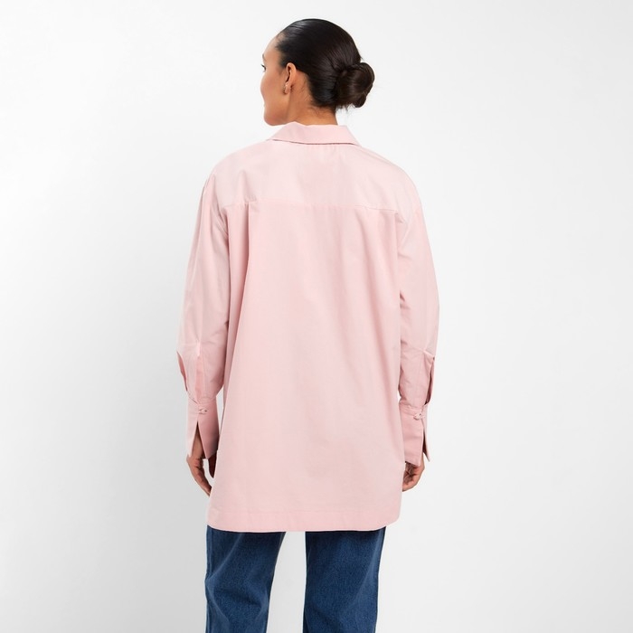 Рубашка женская MINAKU: Casual Collection цвет розовый, р-р 48 Рубашка женская MINAKU: Casual Collection цвет розовый, р-р 48