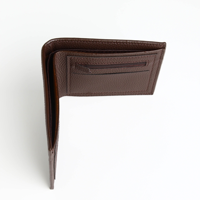 Портмоне мужское без застёжки, отдел для карт, монет, цвет коричневый Портмоне мужское без застёжки, отдел для карт, монет, цвет коричневый