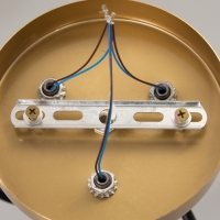 Люстра "Узел" 3х40Вт Е27 черный/латунь 52х52х36см