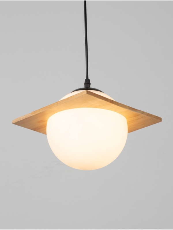 Светильник BayerLux ЭКО "Лакки" 1х40Вт Е27 черный/коричневый 23х23х100см