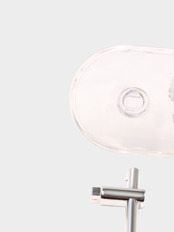 Держатель для швабр настенный самоклеящийся, прозрачная основа, 16х6х6 см