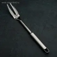 Вилка для мяса из нержавеющей стали Доляна &laquo;Основа&raquo;, h=36 cм, цвет серебряный
