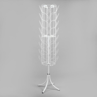 Стойка вращающаяся для шапок, напольная, 48 карманов, 50&times;50&times;180 см, цвет белый