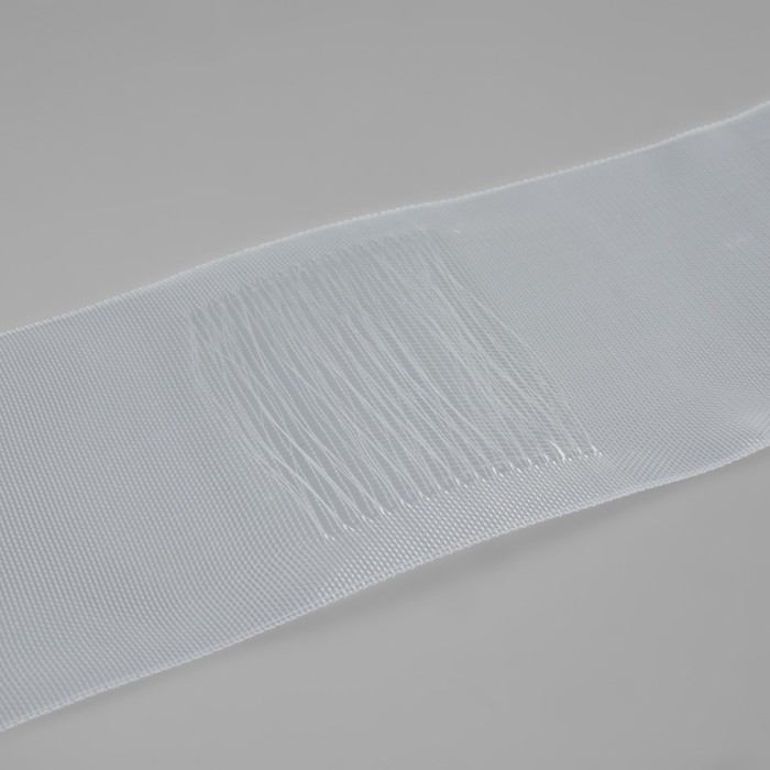 Шторная лента трубная, органза, 10 см, 50 &plusmn; 1 м, цвет прозрачный