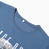 Пижама мужская (футболка/шорты), цвет серо-голубой, размер 52 Пижама мужская (футболка/шорты), цвет серо-голубой, размер 52