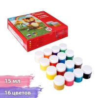 Гуашь 16 цветов, 15 мл, ЗХК "Цветик" (30411548) Гуашь 16 цветов, 15 мл, ЗХК "Цветик" (30411548)
