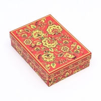 Коробка картонная без окна "Роспись", 21 х 15 х 7 см набор 5 шт Коробка картонная без окна "Роспись", 21 х 15 х 7 см набор 5 шт