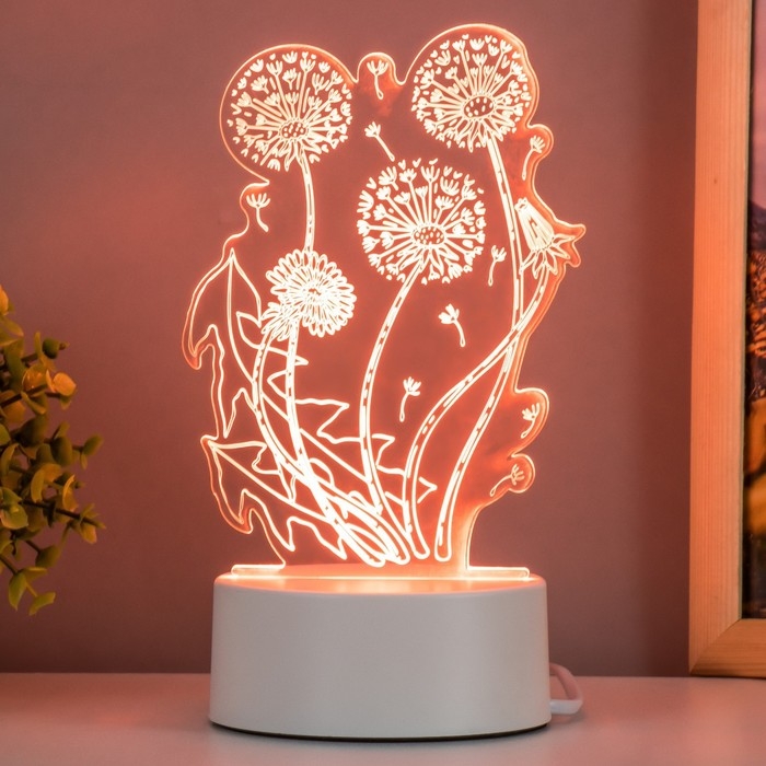 Светильник "Одуванчик" LED белый 11х9,5х15 см RISALUX