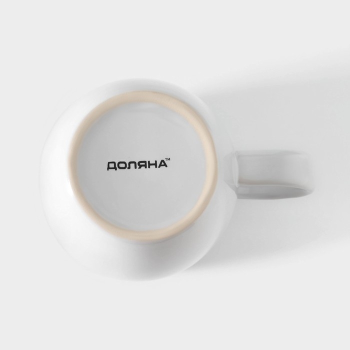 Кружка керамическая Доляна &laquo;Классика&raquo;, 680 мл, 14&times;10&times;12,6 см, цвет белый