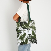 Шопер «Тропики» 35х0.5х40 см, отдел без молнии, без подклада, зеленый Шопер «Тропики» 35х0.5х40 см, отдел без молнии, без подклада, зеленый