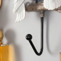 Крючок декоративный полистоун лак "Два какаду" 14,5х5,5х22см