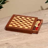 Шахматы магнитные 20,5х20,5х3,5 см, дерево шишам Шахматы магнитные 20,5х20,5х3,5 см, дерево шишам