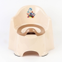 Горшок детский антискользящий &laquo;Комфорт&raquo; с крышкой, съёмная чаша, цвет кремовый