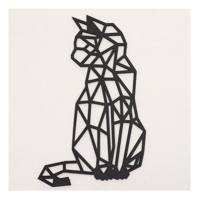 Декоративное панно деревянное Декоративное панно деревянное "Котик" 24х39(42х42)см