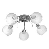 Люстра "Челси" 5х40Вт Е27 Хром 54х54х20см Люстра "Челси" 5х40Вт Е27 Хром 54х54х20см